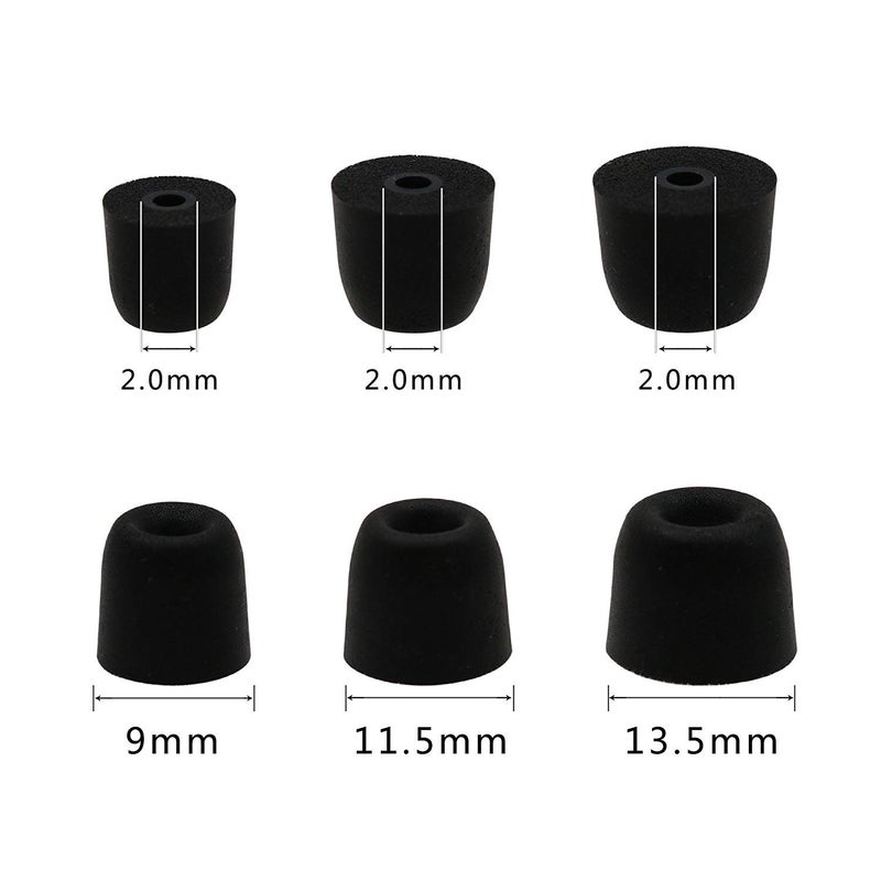 BLLQ Replacement Memory Foam Tips Foam Sleeves Earbuds for Shure SE215, SE112, SE315, SE425, SE530, SE535 & Klipsch Westone Earphones, [Noise Cancelling] 6PCS 3Pairs S/M/L - Image 2